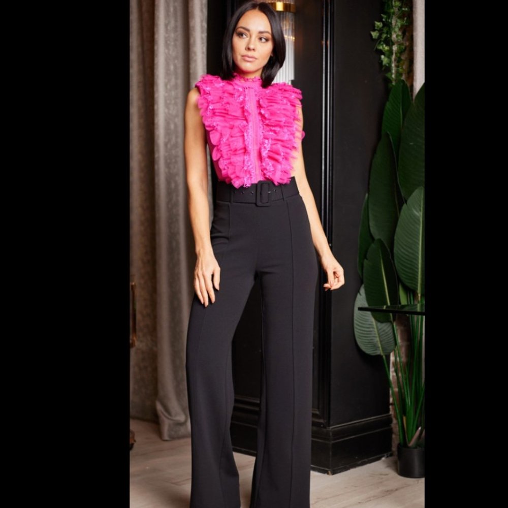 Pink Ruffle Bodysuit - Picture 2 of 4